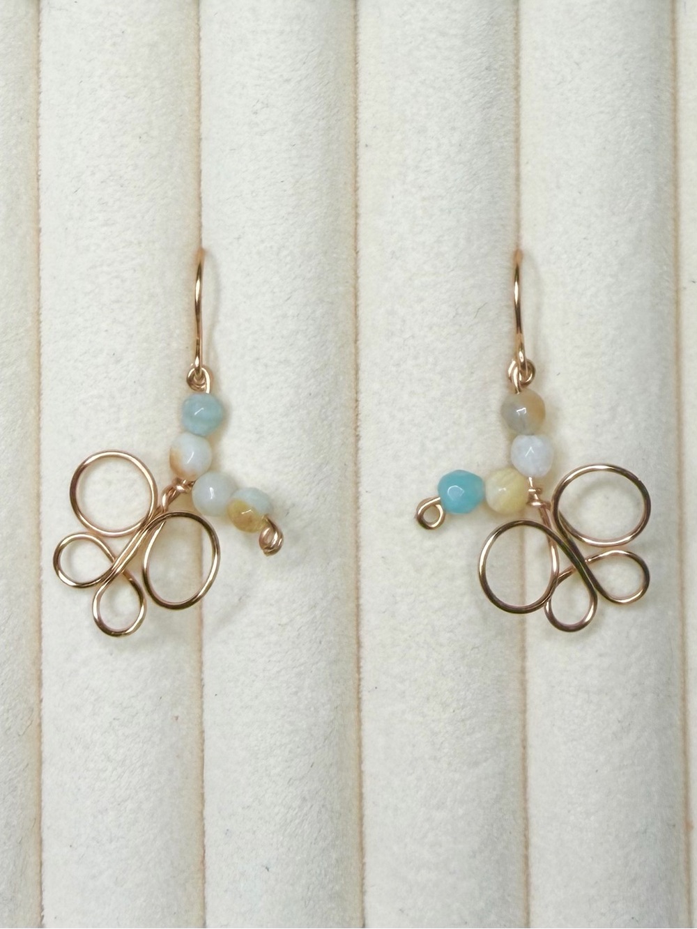 Amazonite Butterfly Earrings